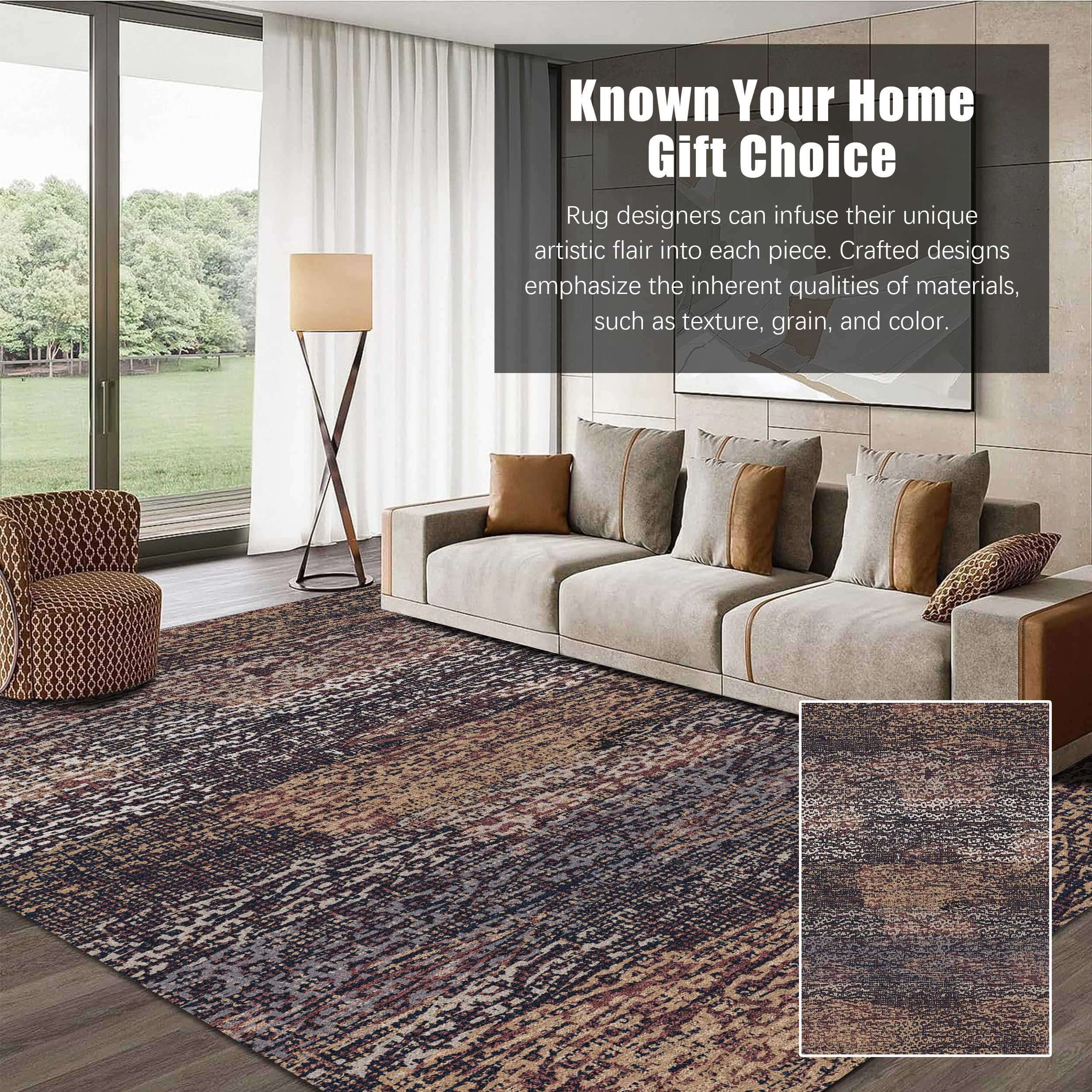 Amazon.com: RUGSURE Washable Area Rug - 1/6 Thick - Stain